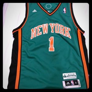 amare green knicks jersey (chinese replica)